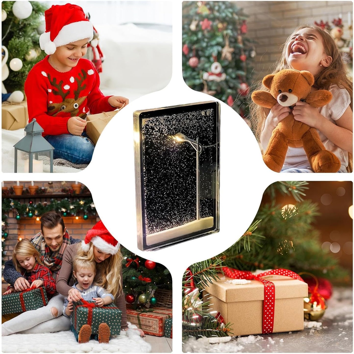 Snow Scenery Street Lamp, DIY Street Light Snow Globe, Snowy Lamp Snowy Lamp DIY Material Pack, Street Flowing Lamp Snow Flowing Night Light, Christmas Snowy Streetlamp Light